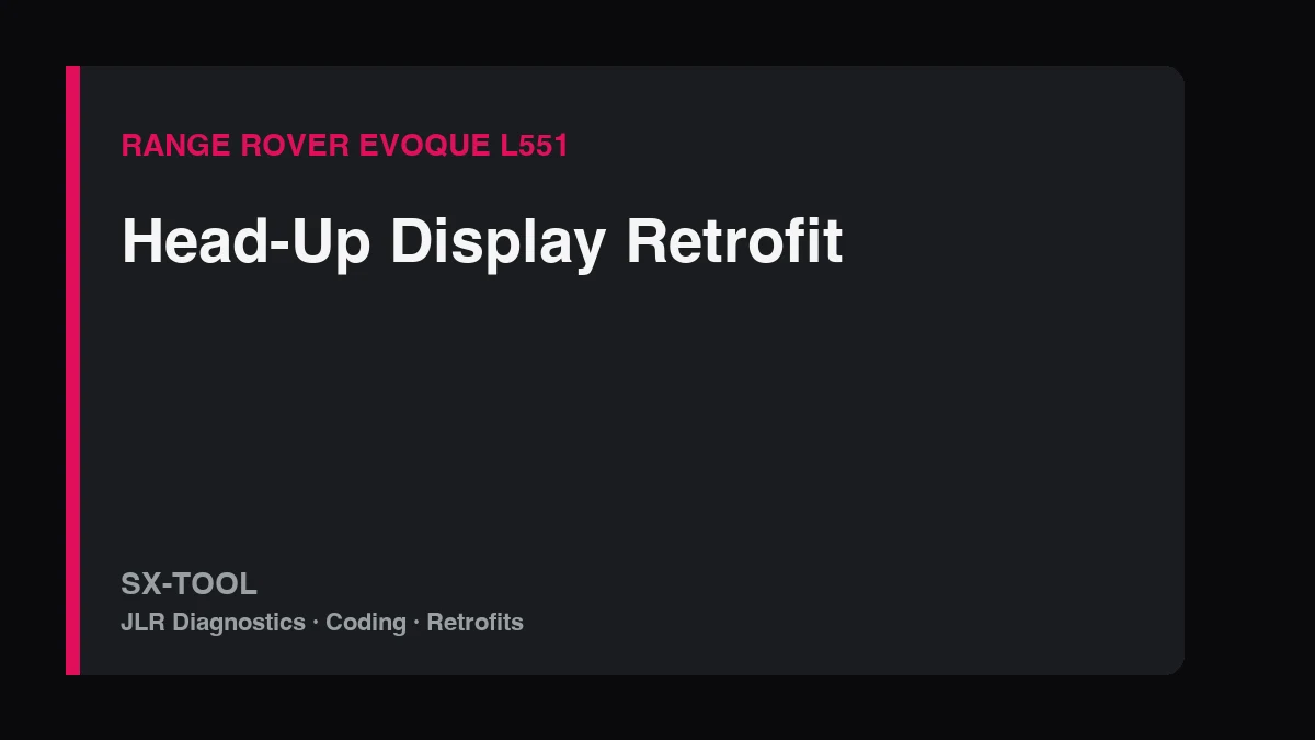 JLR Interactive Driver Display retrofit coded remotely