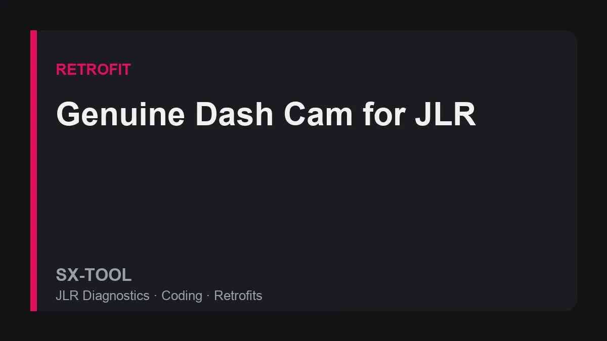 Genuine JLR dash cam fitted behind the rear-view mirror