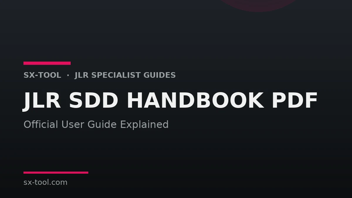 JLR SDD handbook PDF user guide
