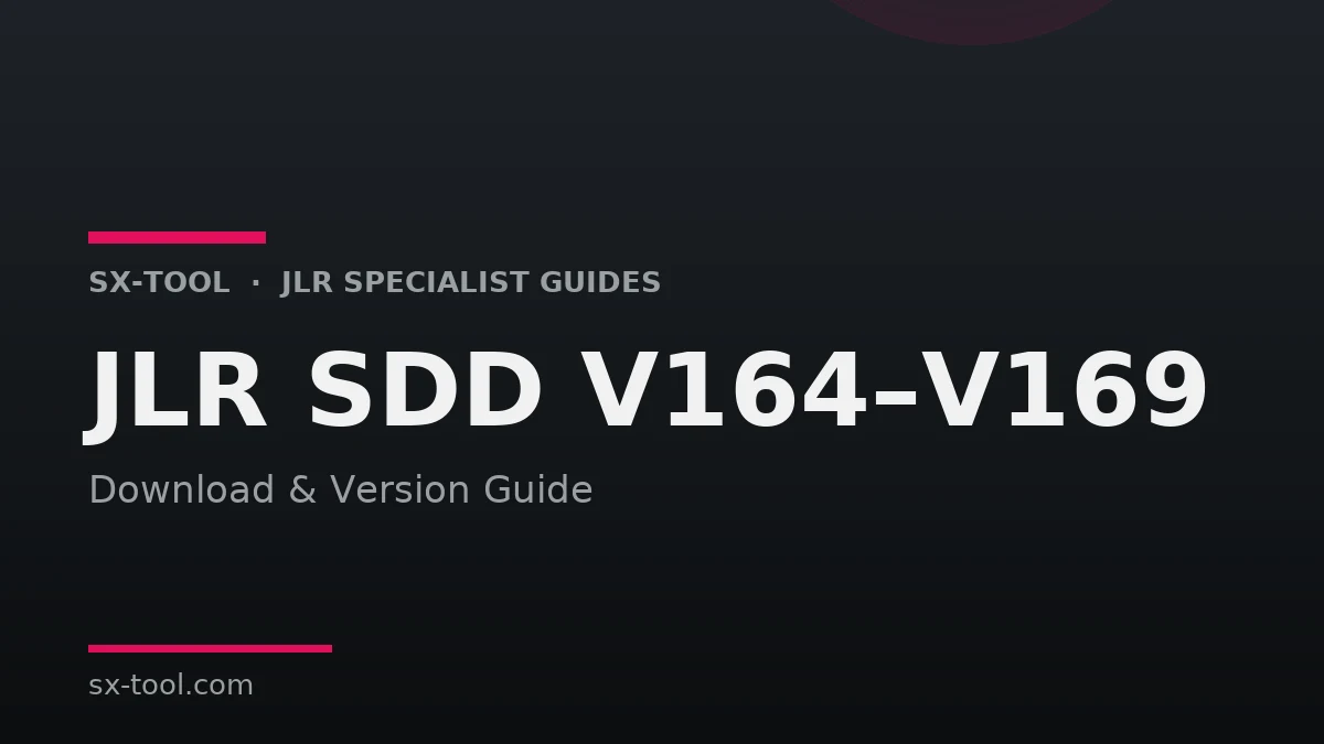 JLR SDD V164 download and version guide